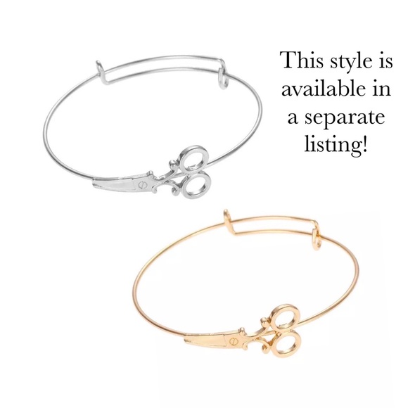 Decorative Scissor Bracelet Bangle Cuff - Picture 15 of 16